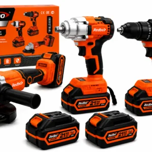 Kit Herramientas Inalámbricas 3 en 1 REDBO 21V Brushless Taladro Pulidora Llave Impacto Profesional