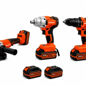 Kit Herramientas Inalámbricas 3 en 1 REDBO 21V Brushless Taladro Pulidora Llave Impacto Profesional